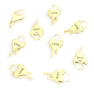 Set 10 Mặt Vòng cổ Hình Ổ Khóa Tình Yêu Bằng Hợp Kim Phong Cách vintage Cho Cặp Đôi diy