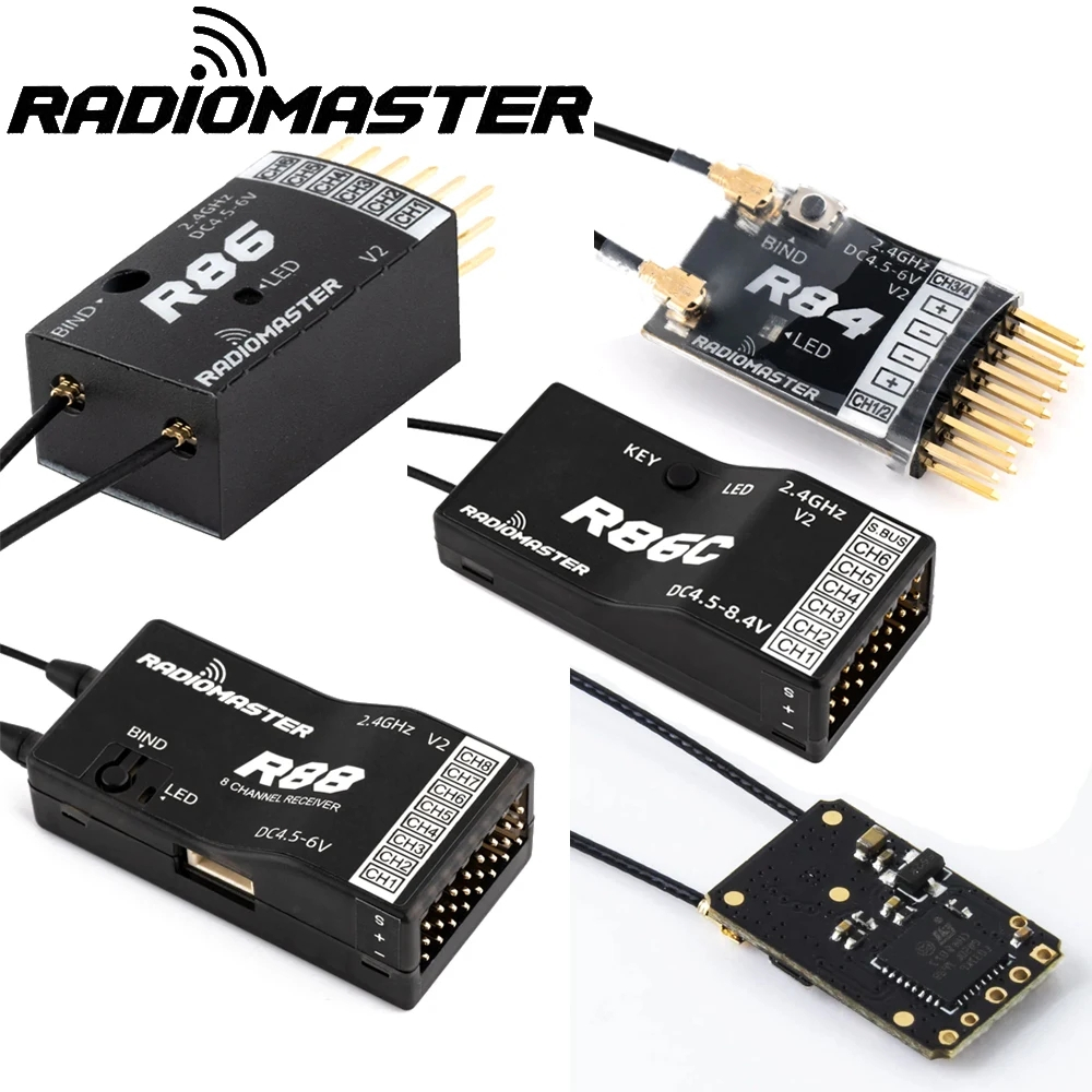 Thiết Bị Nhận Tín Hiệu Radio Master r81 r84 r86 r86c r88 v2 4.5-6v 2 ...