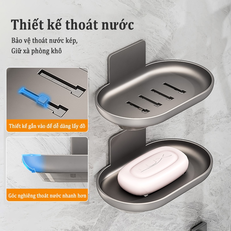 Ảnh MEIDOO Khay Nhôm Đựng Xà Phòng Có Thể Tháo Rời Tiện Dụng Cho Nhà Tắm 2