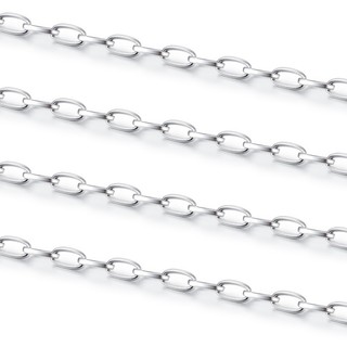 Dây Xích Cáp Thép Không Gỉ Cho Trang Sức Làm Phụ Kiện Hình Bầu Dục Liên Kết Vòng Cổ Nam Nữ Vòng Tay DIY Quyến Rũ Đồ Dùng Thủ Công
