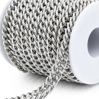 Curban Liên Kết Vòng Cổ Nam Đôi Dệt Dây Xích Thép Không Gỉ Cho Trang Sức Làm Phụ Kiện Nữ DIY Charm Handmade Vòng Tay Tiếp Liệu Thủ Công