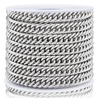 Curban Liên Kết Vòng Cổ Nam Đôi Dệt Dây Xích Thép Không Gỉ Cho Trang Sức Làm Phụ Kiện Nữ DIY Charm Handmade Vòng Tay Tiếp Liệu Thủ Công