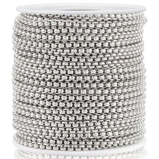 1 Mét Dây Thép Không Gỉ Để Trang Sức Làm Phụ Kiện Vuông Vòng Cổ Ngọc Trai DIY Quyến Rũ Vàng Liên Kết Vòng Tay Đồ Thủ Công