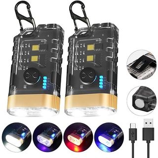 Đèn Pin mini Ánh Sáng Đen 365nm uv 1500lm Có Thể Sạc Lại Kèm Móc Khóa Nam Châm 9 Chế Độ Đèn Pin ipx5 Bỏ Túi Tiện Dụng