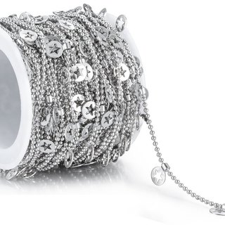 1 Mét Thép Không Gỉ Hạt Chuỗi Ngôi Sao Liên Kết Dây Xích Cho DIY Jewerly Làm Phụ Kiện Vòng Cổ Vòng Tay Mới Nhất Chiều Rộng 1.5 Mm