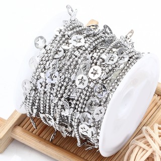 1 Mét Thép Không Gỉ Hạt Chuỗi Ngôi Sao Liên Kết Dây Xích Cho DIY Jewerly Làm Phụ Kiện Vòng Cổ Vòng Tay Mới Nhất Chiều Rộng 1.5 Mm
