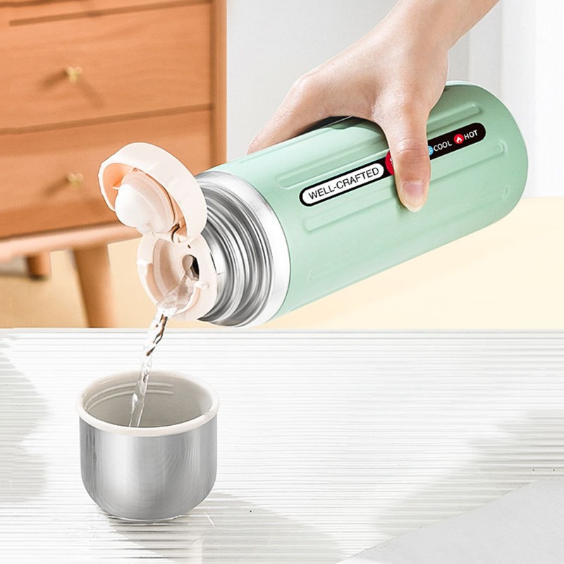 Bình Nước Giữ Nhiệt 600ml / 800ml Bằng Thép Không Gỉ 316 Thiết Kế Nhỏ Gọn Thời Trang