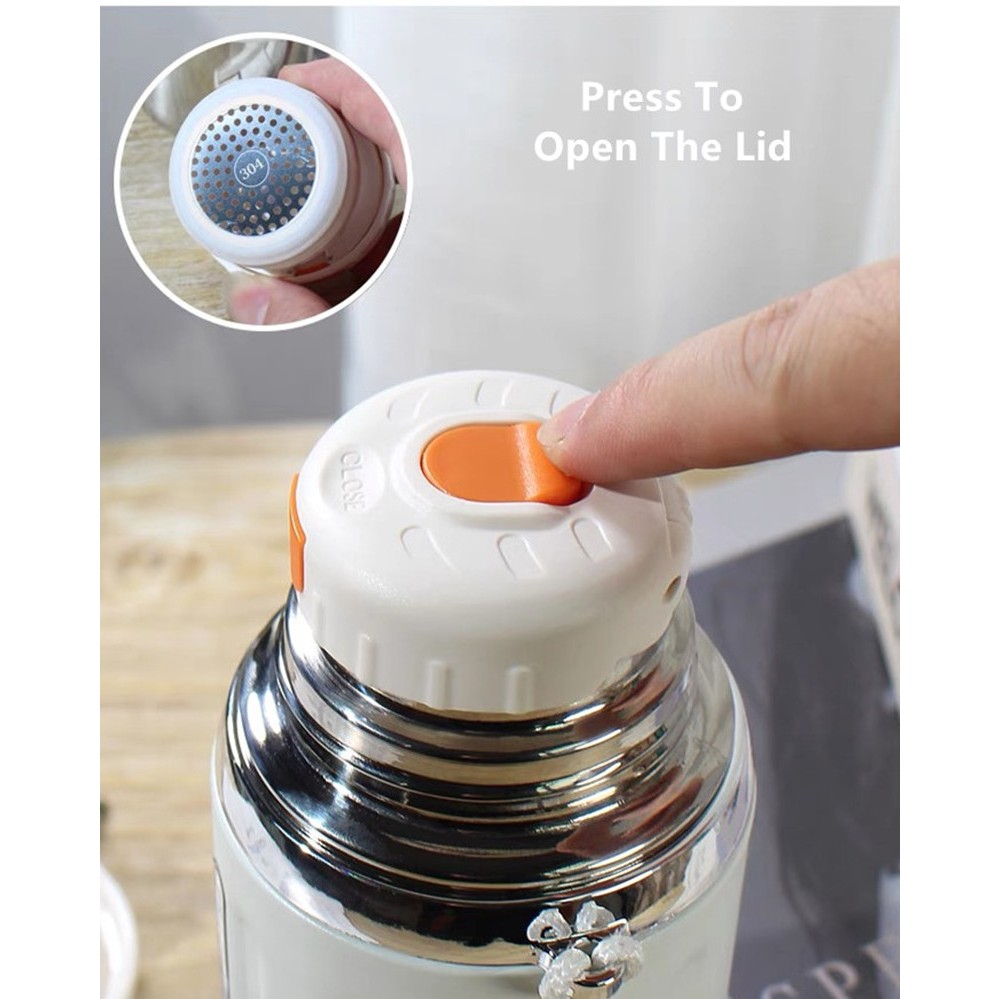 Bình Nước Giữ Nhiệt 600ml / 800ml Bằng Thép Không Gỉ 316 Thiết Kế Nhỏ Gọn Thời Trang