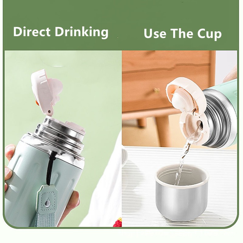 Bình Nước Giữ Nhiệt 600ml / 800ml Bằng Thép Không Gỉ 316 Thiết Kế Nhỏ Gọn Thời Trang