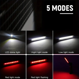 Đèn led Làm Việc Sạc Được 5 Chế Độ 360 Độ Với Đế Nam Châm° Đèn Pin Cảnh Báo Siêu Sáng Có Thể Điều Chỉnh Dùng Khi Đi Cắm Trại / Sửa Chữa Xe Hơi