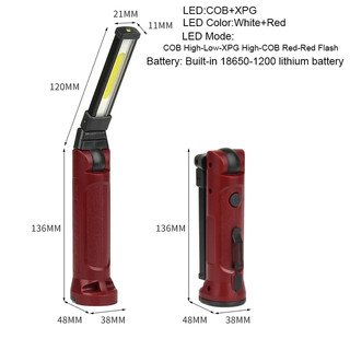 Đèn led Làm Việc Sạc Được 5 Chế Độ 360 Độ Với Đế Nam Châm° Đèn Pin Cảnh Báo Siêu Sáng Có Thể Điều Chỉnh Dùng Khi Đi Cắm Trại / Sửa Chữa Xe Hơi