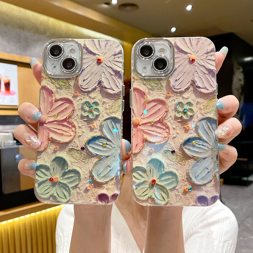 Ốp Lưng Kim TuyếN ChốNg SốC HìNh Hoa Cho iphone 15 14 plus 13 12 11 pro max 11pro 15plus 14plus 11promax 15promax