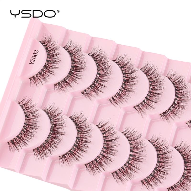 Ysdo Set 10 Cặp Lông Mi Giả 3d Mềm Mại Trong Suốt Nối Dài Mi Tự Nhiên