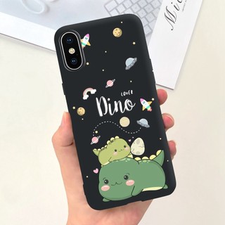 Ốp Điện Thoại tpu Dẻo Họa Tiết Hoạt Hình Khủng Long / Mèo / Vịt Màu Sắc Ngọt Ngào Cho iphone xs max iphonex x s