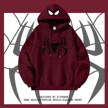 🕷️Áo Hoodie In Hình Nhện Thời Trang Cá Tính Cho Nam Áo Khoác Hoodie Dáng Rộng In Hình Người Nhện Phong Cách retro Mỹ Thời Trang Thu Đông Cho Cặp Đôi Áo Hoodie Spiderman