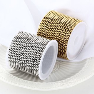 18K Mạ Vàng Hộp Dây Xích 2.5 Mm Thép Không Gỉ Vòng Cổ Cho DIY Trang Sức Phát Hiện Làm Nam Nữ Vòng Tay Liên Kết Dây Xích Phụ Kiện