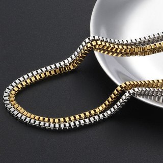 18K Mạ Vàng Hộp Dây Xích 2.5 Mm Thép Không Gỉ Vòng Cổ Cho DIY Trang Sức Phát Hiện Làm Nam Nữ Vòng Tay Liên Kết Dây Xích Phụ Kiện
