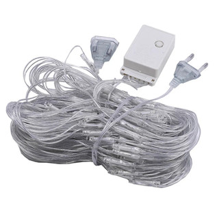 200 Đèn LED Lưới Giáng Sinh Đèn Dây Cổ Tích, Plug-in 8 Chế Độ Chiếu Sáng Lưới Chống Thấm Nước Đèn Rèm Cho Cây Giáng Sinh Vườn Tiệc Cưới Ngoài Trời Trang Trí Trong Nhà