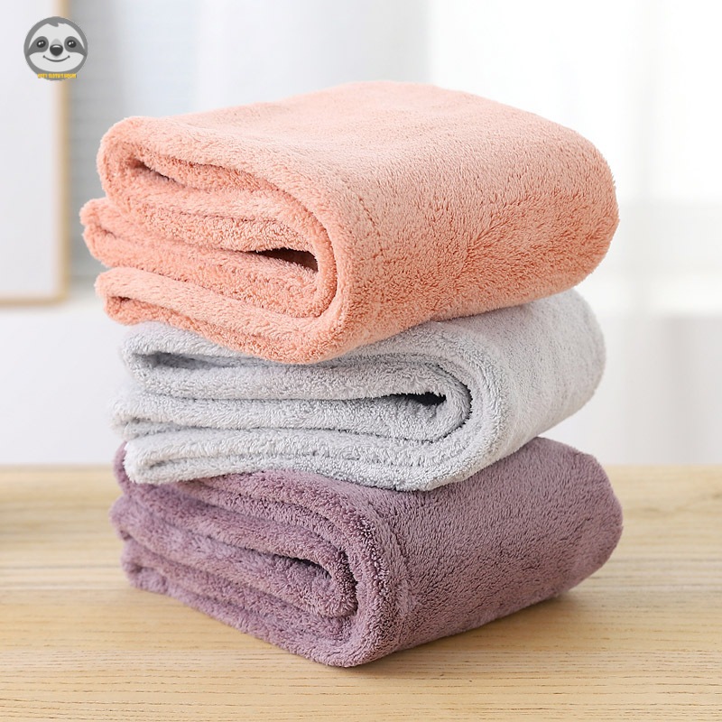 Phong cách Nhật Bản Muji Style / Mũ sấy tóc lông cừu san hô trọng lượng cao / Mũ tắm màu trơn đơn giản / Mũ tắm sấy tóc hấp thụ nước mạnh / Khăn sấy tóc