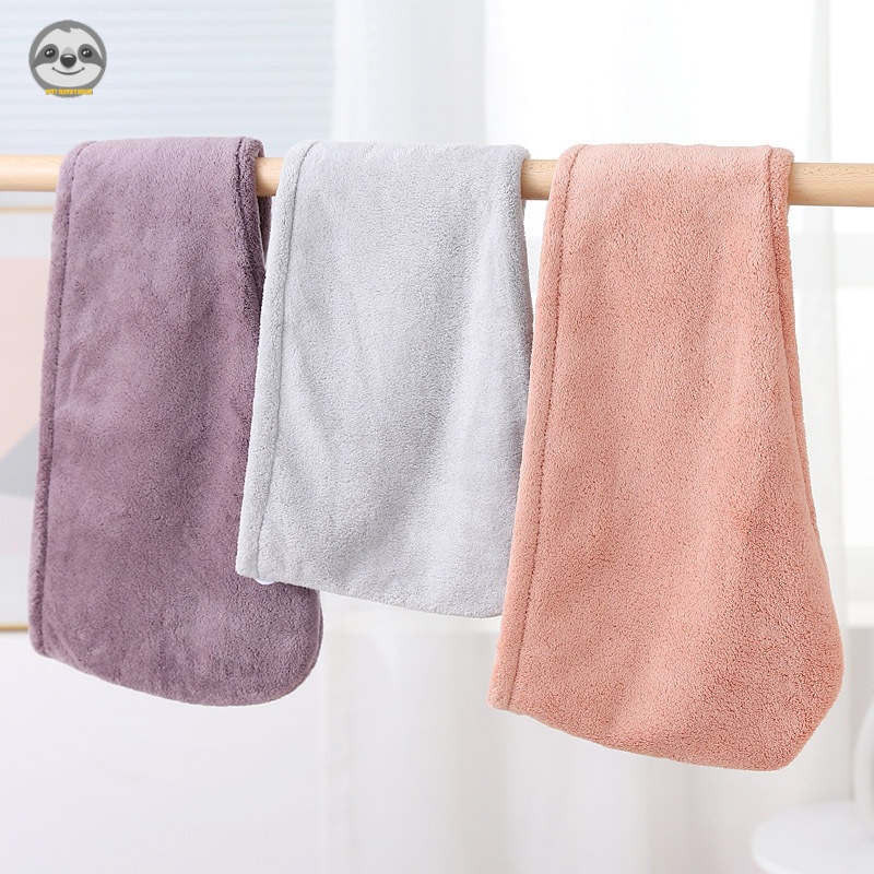 Phong cách Nhật Bản Muji Style / Mũ sấy tóc lông cừu san hô trọng lượng cao / Mũ tắm màu trơn đơn giản / Mũ tắm sấy tóc hấp thụ nước mạnh / Khăn sấy tóc