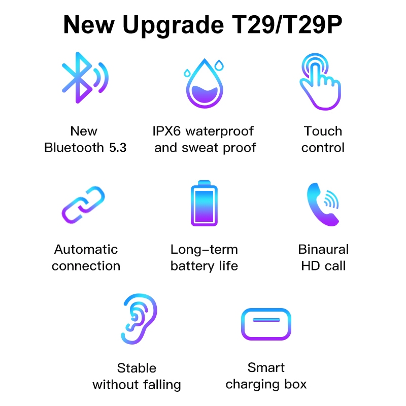 Ảnh Tai nghe Bluetooth Awei T29 / T29P không dây TWS 5.3 Chống Nước IPX6 có Mic LED màn hình cảm ứng 2