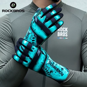 ROCKBROS Găng Tay Đi Xe Đạp Tất Cả Ngón Tay Chống Gió Xe Đạp Đường Bộ Găng Tay MTB Lông Cừu Ấm Áp Thu Đông Nam Nữ