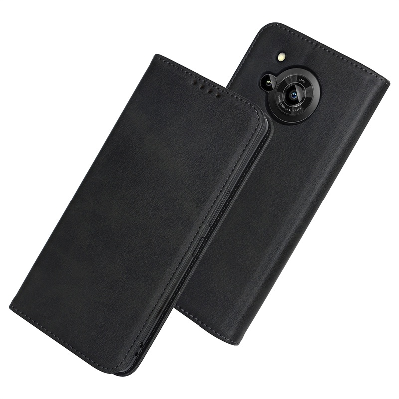 Ốp Da Cao Cấp Cho Sharp AQUOS R7 Flip Stand Điện Thoại Da Ví Bao Đựng Thẻ