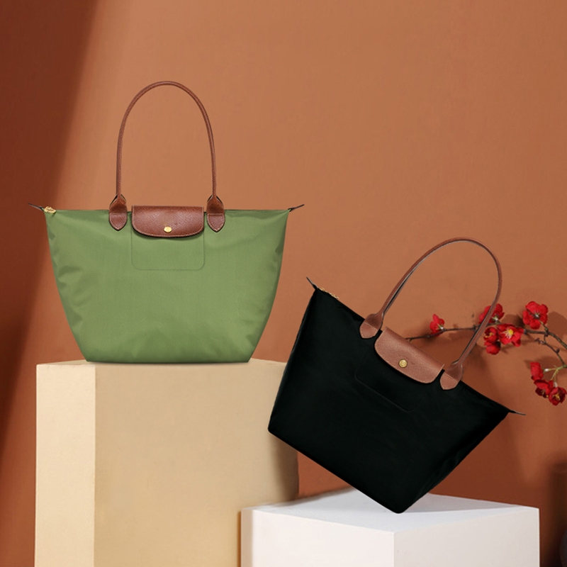 Màu Sắc Mới Da Pháp Túi Nữ Tay Cầm Dài Túi Đeo Vai Đơn Chống Thấm Nước nylon Du Lịch Bánh Bao Túi Thêu Pegasus Lớn Túi Tote