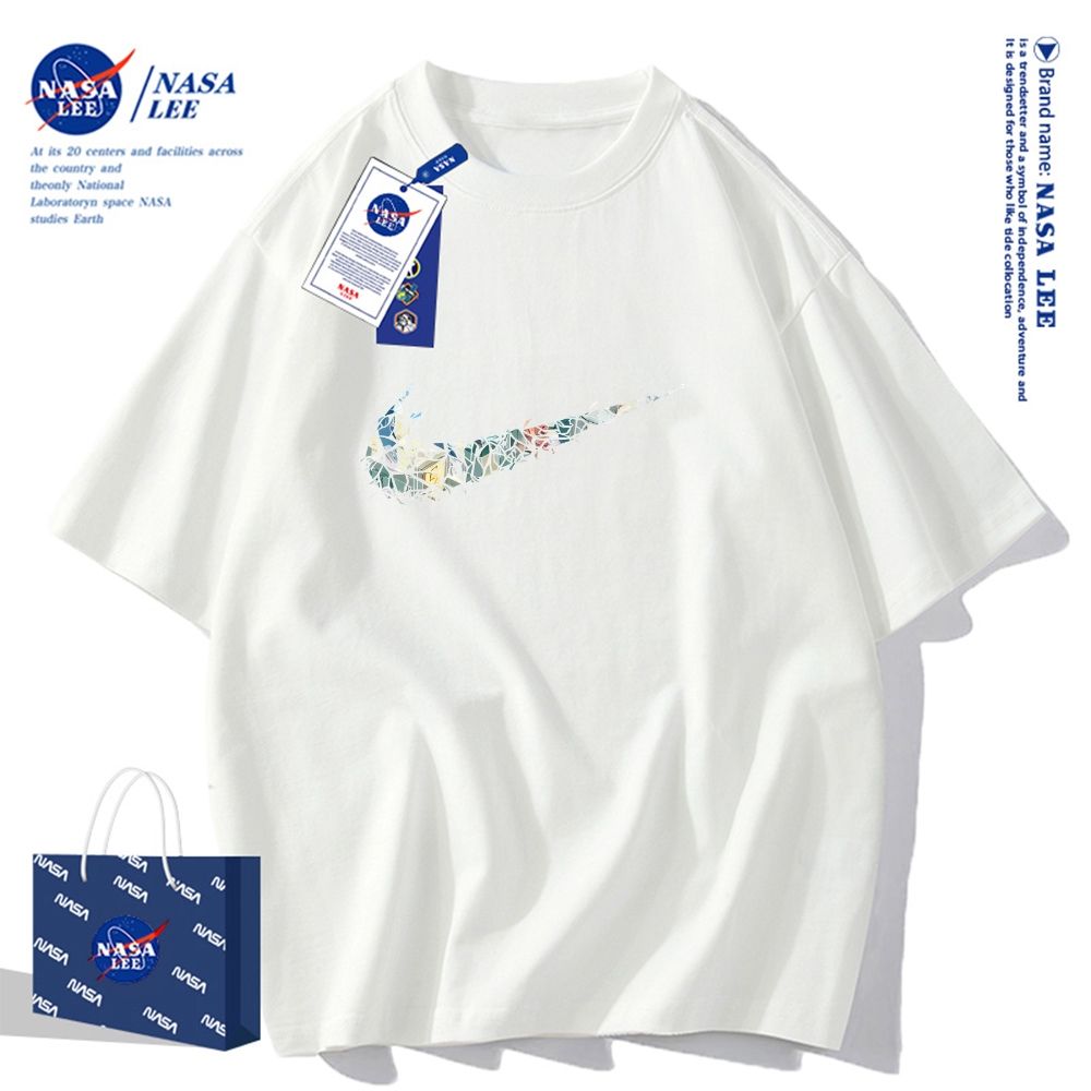 Nasa Áo Thun Tay Ngắn Dáng Rộng Thời Trang Mùa Hè 2024 Cho Cặp Đôi Tay áo ngắn áo thun nam