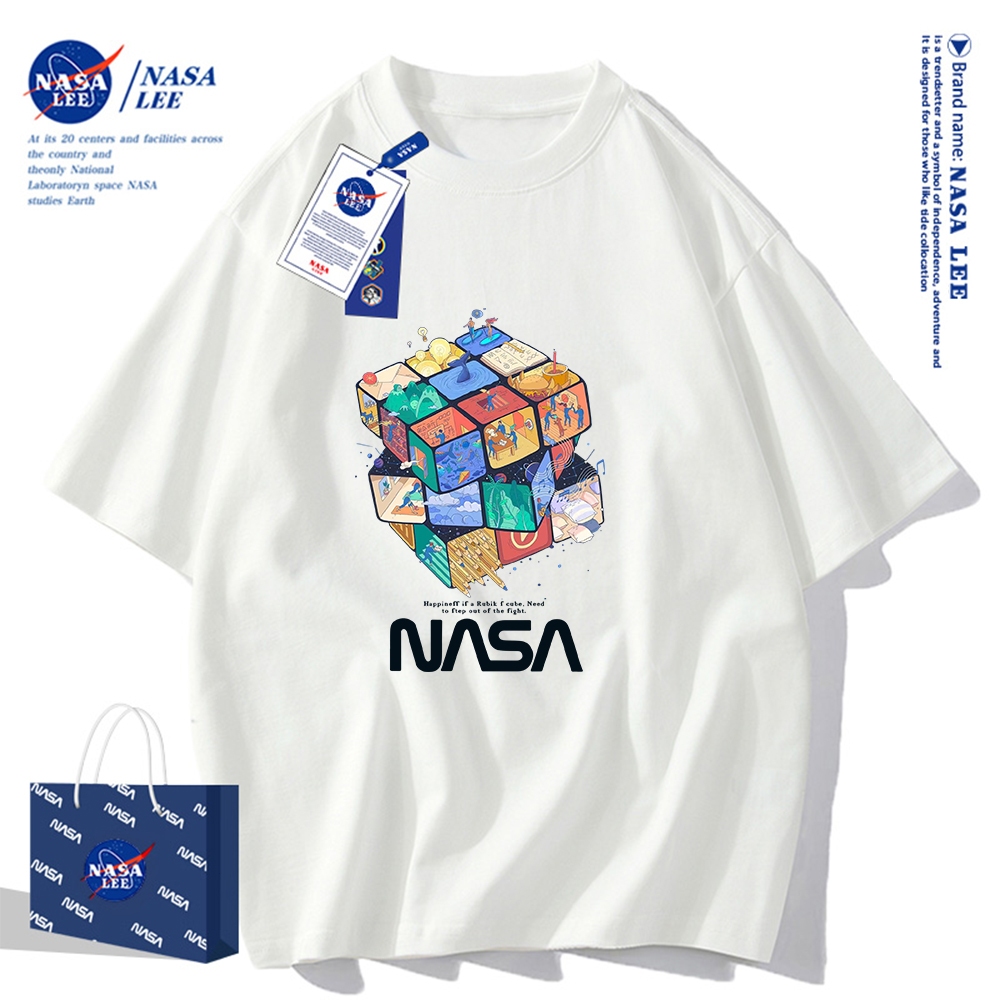 Nasa Áo Thun Tay Ngắn Dáng Rộng Thời Trang Mùa Hè 2024 Cho Cặp Đôi Tay áo ngắn áo thun nam