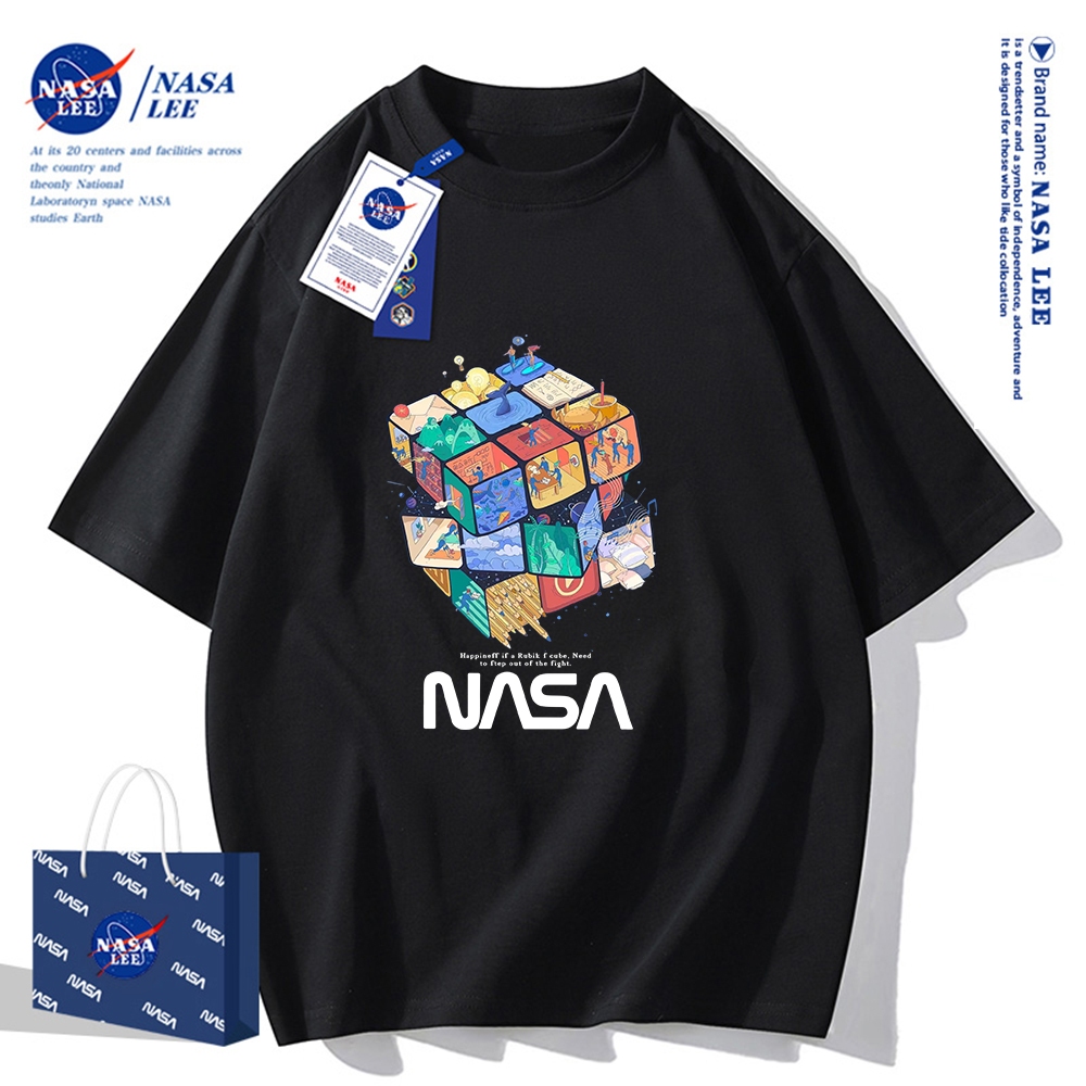 Nasa Áo Thun Tay Ngắn Dáng Rộng Thời Trang Mùa Hè 2024 Cho Cặp Đôi Tay áo ngắn áo thun nam