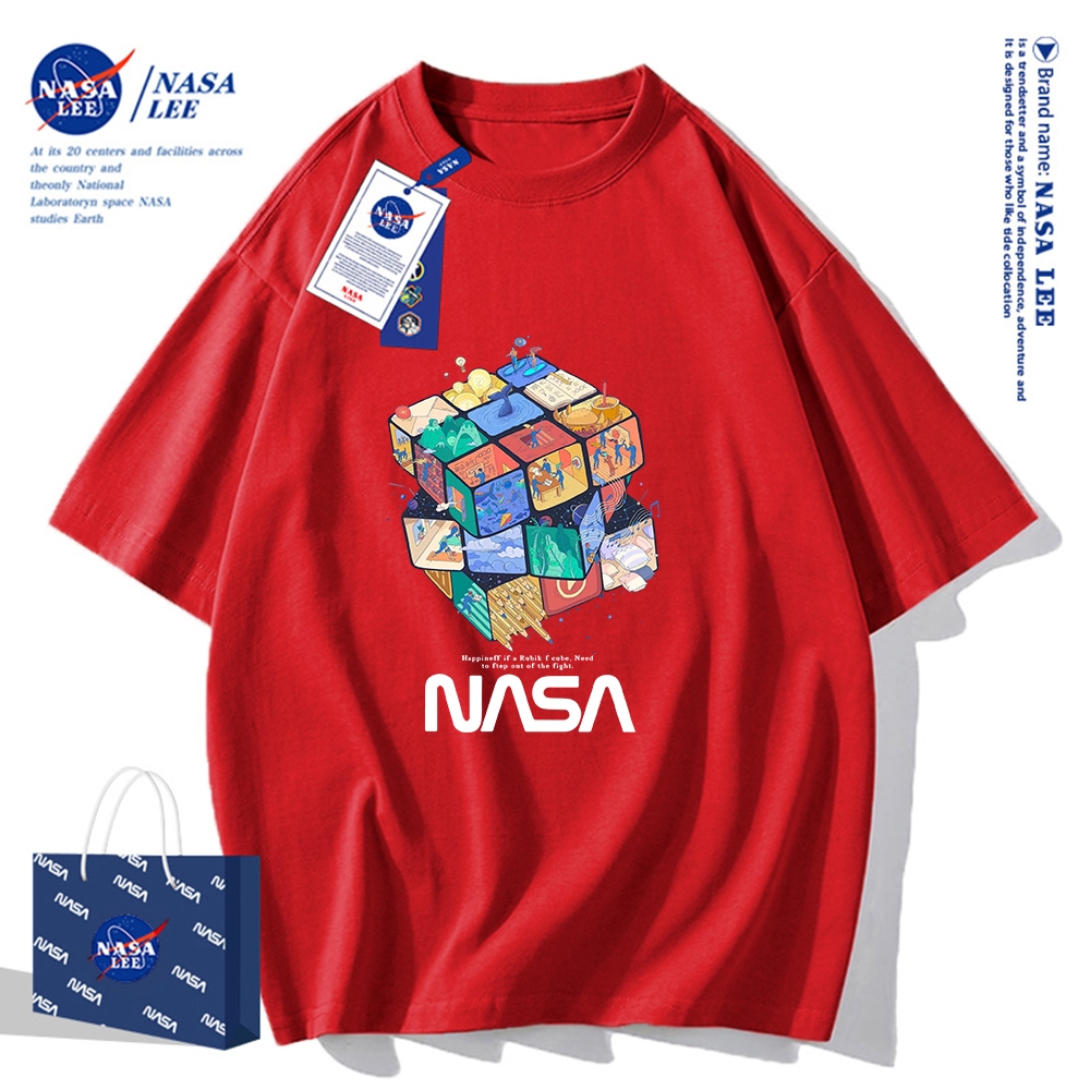 Nasa Áo Thun Tay Ngắn Dáng Rộng Thời Trang Mùa Hè 2024 Cho Cặp Đôi Tay áo ngắn áo thun nam