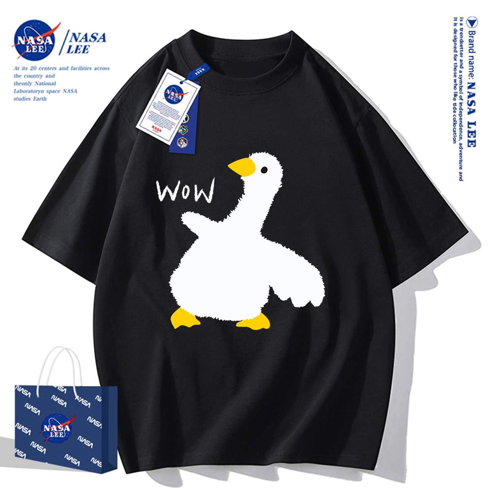Nasa Áo Thun Tay Ngắn Dáng Rộng Thời Trang Mùa Hè 2024 Cho Cặp Đôi