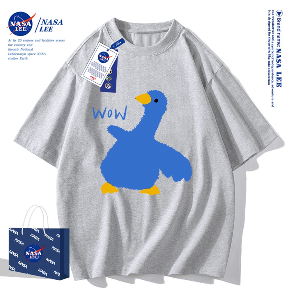 Nasa Áo Thun Tay Ngắn Dáng Rộng Thời Trang Mùa Hè 2024 Cho Cặp Đôi