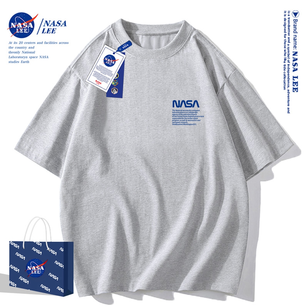 NASA Áo Thun Tay Ngắn Dáng Rộng In Chữ nasa Thời Trang Mùa Hè 2024 Cho Cặp Đôi