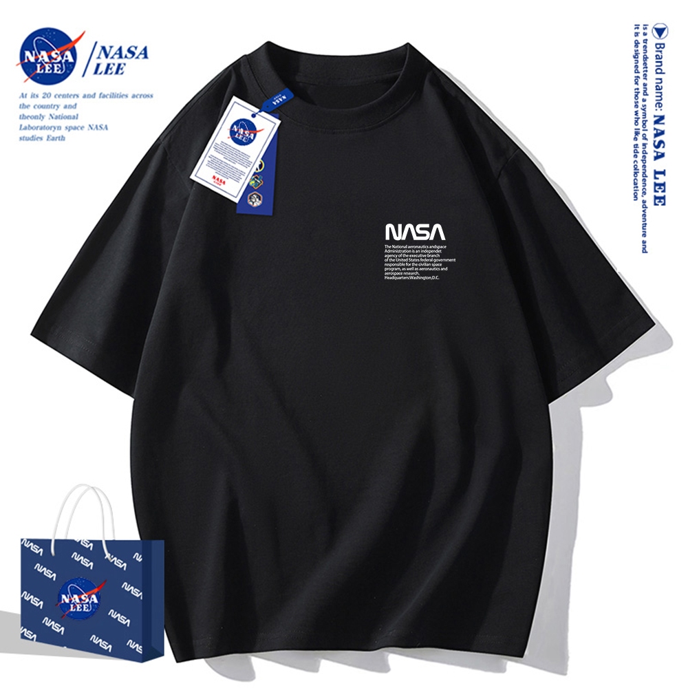 NASA Áo Thun Tay Ngắn Dáng Rộng In Chữ nasa Thời Trang Mùa Hè 2024 Cho Cặp Đôi