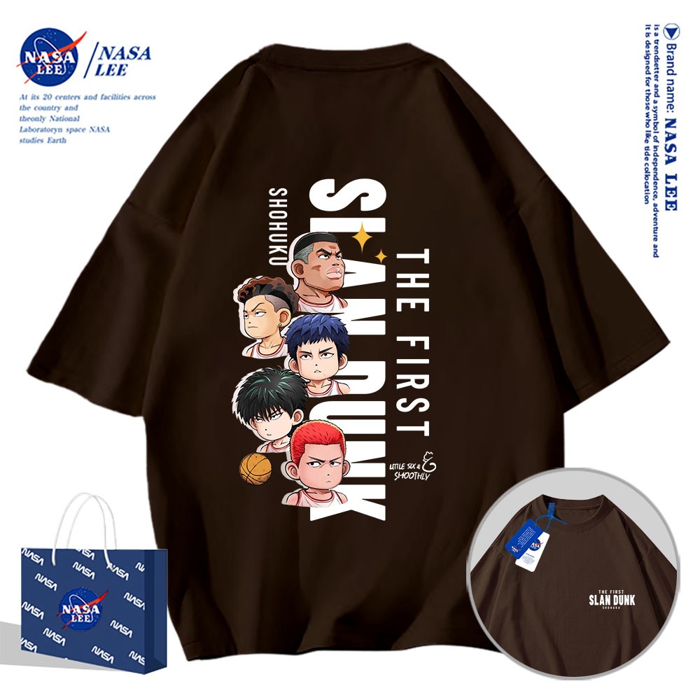 Nasa Áo Thun Tay Ngắn Dáng Rộng Thời Trang Mùa Hè 2024 Cho Cặp Đôi Tay áo ngắn áo thun nam