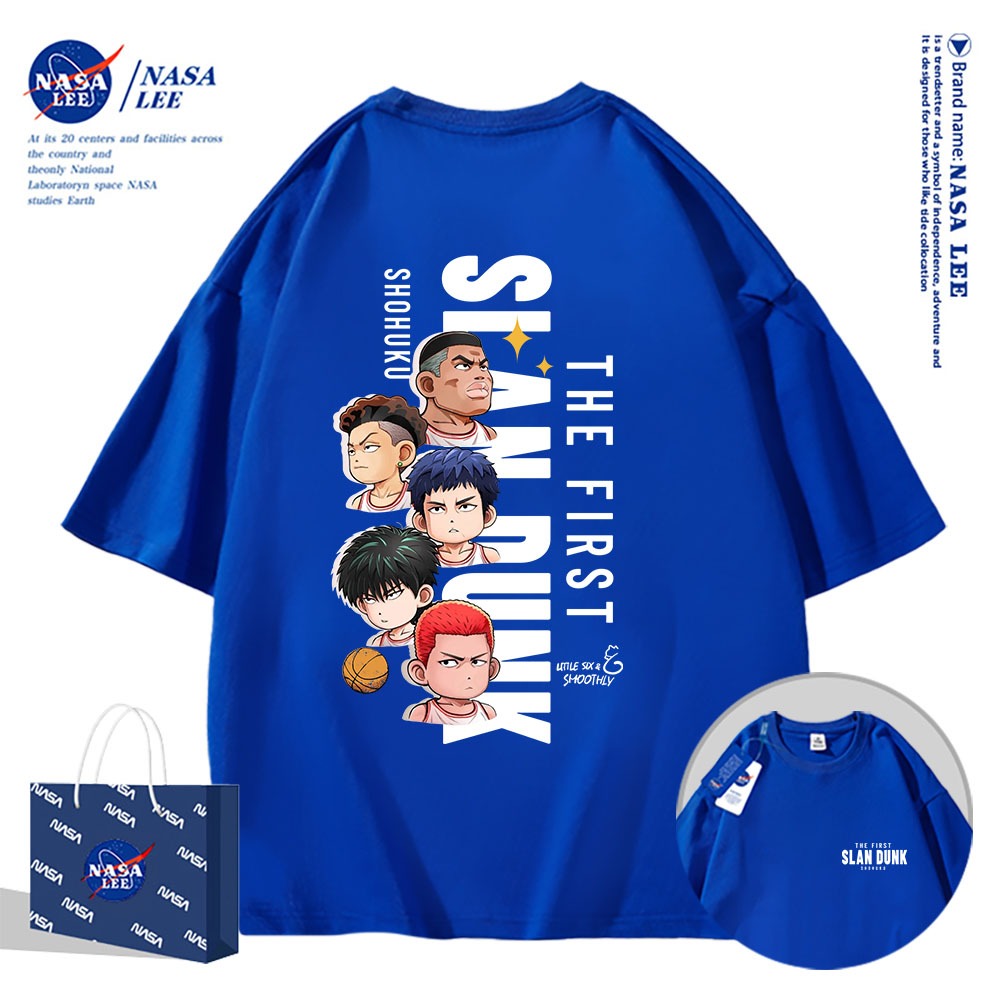 Nasa Áo Thun Tay Ngắn Dáng Rộng Thời Trang Mùa Hè 2024 Cho Cặp Đôi Tay áo ngắn áo thun nam