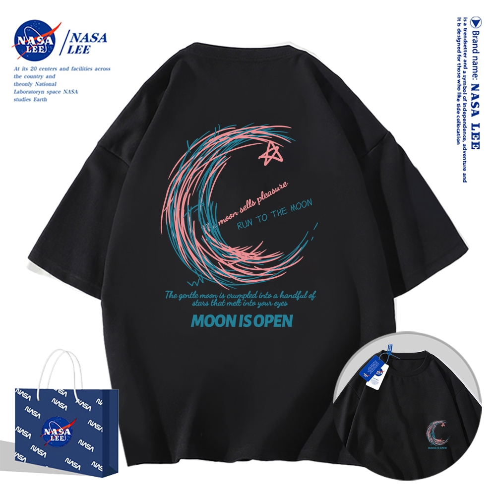 Nasa Áo Thun Tay Ngắn Dáng Rộng Thời Trang Mùa Hè 2024 Cho Cặp Đôi Tay áo ngắn áo thun nam