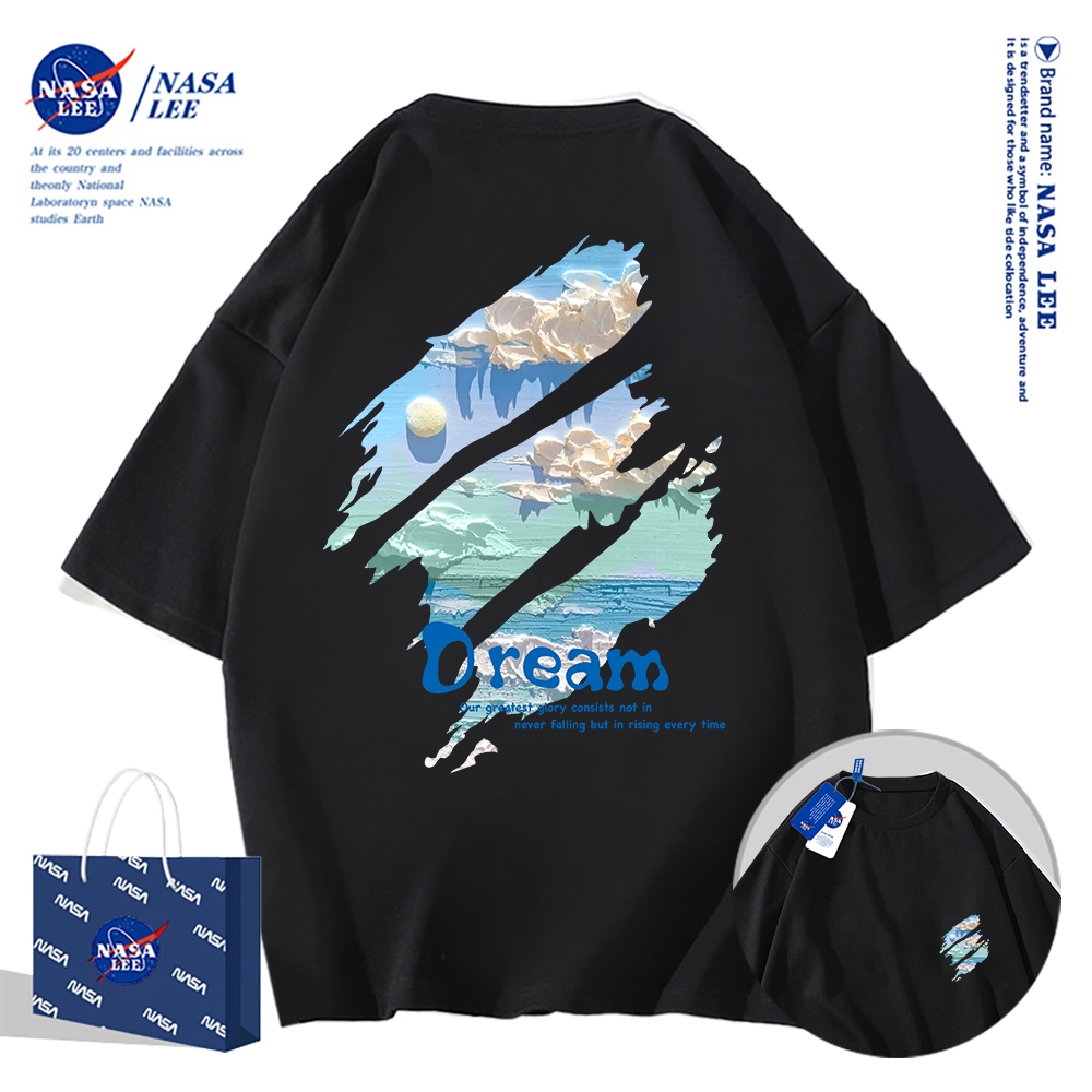 [GIAO TRONG NGÀY]NASA Áo Thun Tay Ngắn Dáng Rộng In Chữ Nasa Thời Trang Mùa Hè 2026 Cho Cặp Đôi Tay áo ngắn áo thun nam
