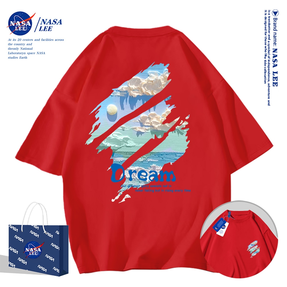 [GIAO TRONG NGÀY]NASA Áo Thun Tay Ngắn Dáng Rộng In Chữ Nasa Thời Trang Mùa Hè 2026 Cho Cặp Đôi Tay áo ngắn áo thun nam