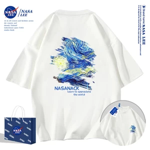🔥Hàng có sẵn🔥Nasa Đồng Thương Hiệu Klein Xanh Áo Thun Ngắn Tay Nam Nữ Xu Hướng Mùa Hè 2024 Phong Cách Mới Rời Cặp Đôi Nửa-