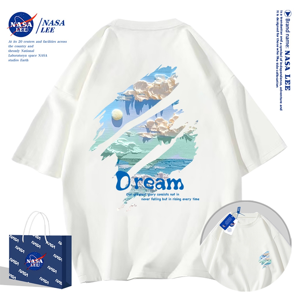 [GIAO TRONG NGÀY]NASA Áo Thun Tay Ngắn Dáng Rộng In Chữ Nasa Thời Trang Mùa Hè 2026 Cho Cặp Đôi Tay áo ngắn áo thun nam