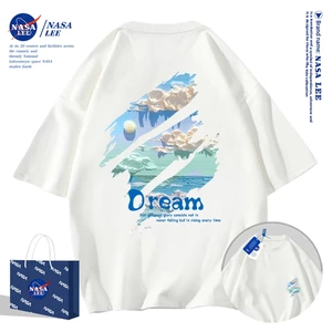 NASA Áo Thun Tay Ngắn Dáng Rộng In Chữ Nasa Thời Trang Mùa Hè 2026 Cho Cặp Đôi Tay áo ngắn áo thun nam