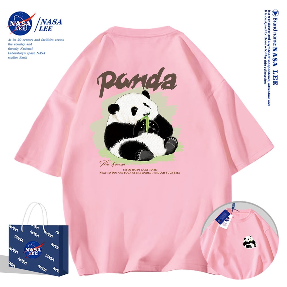 Nasa Áo Thun Khớp Ngắn Tay Nam Nữ Xu Hướng Hè 2024 Phong Cách Mới Rời Cặp Đôi Nửa Tay áo thun nam nữ