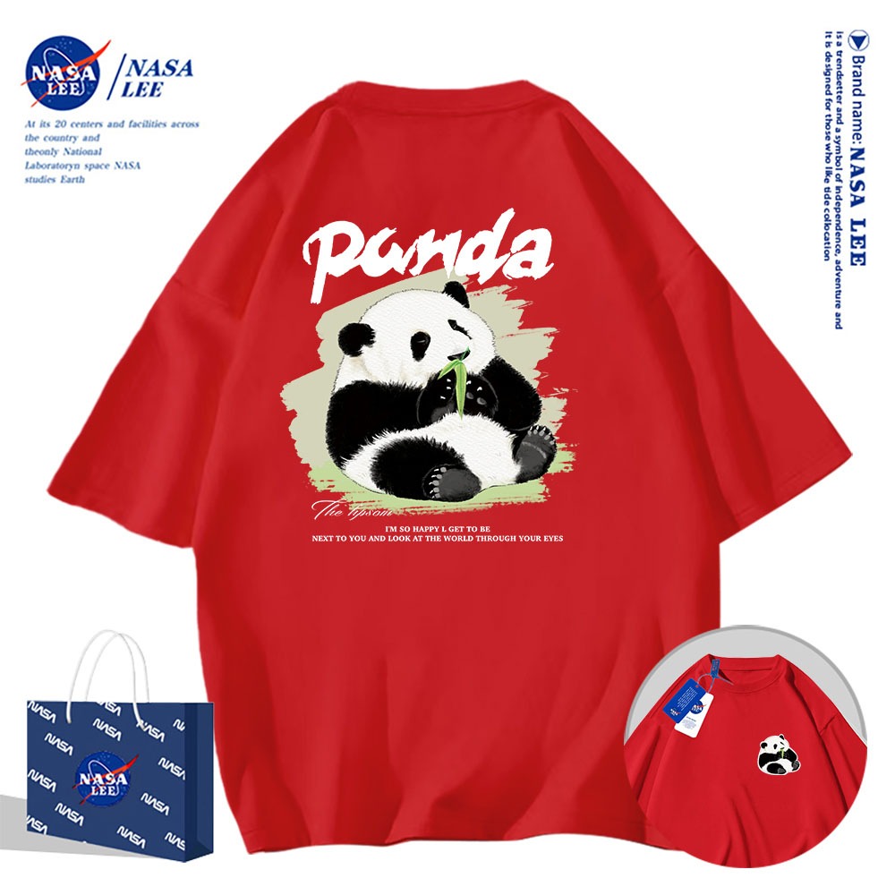 Nasa Áo Thun Khớp Ngắn Tay Nam Nữ Xu Hướng Hè 2024 Phong Cách Mới Rời Cặp Đôi Nửa Tay áo thun nam nữ