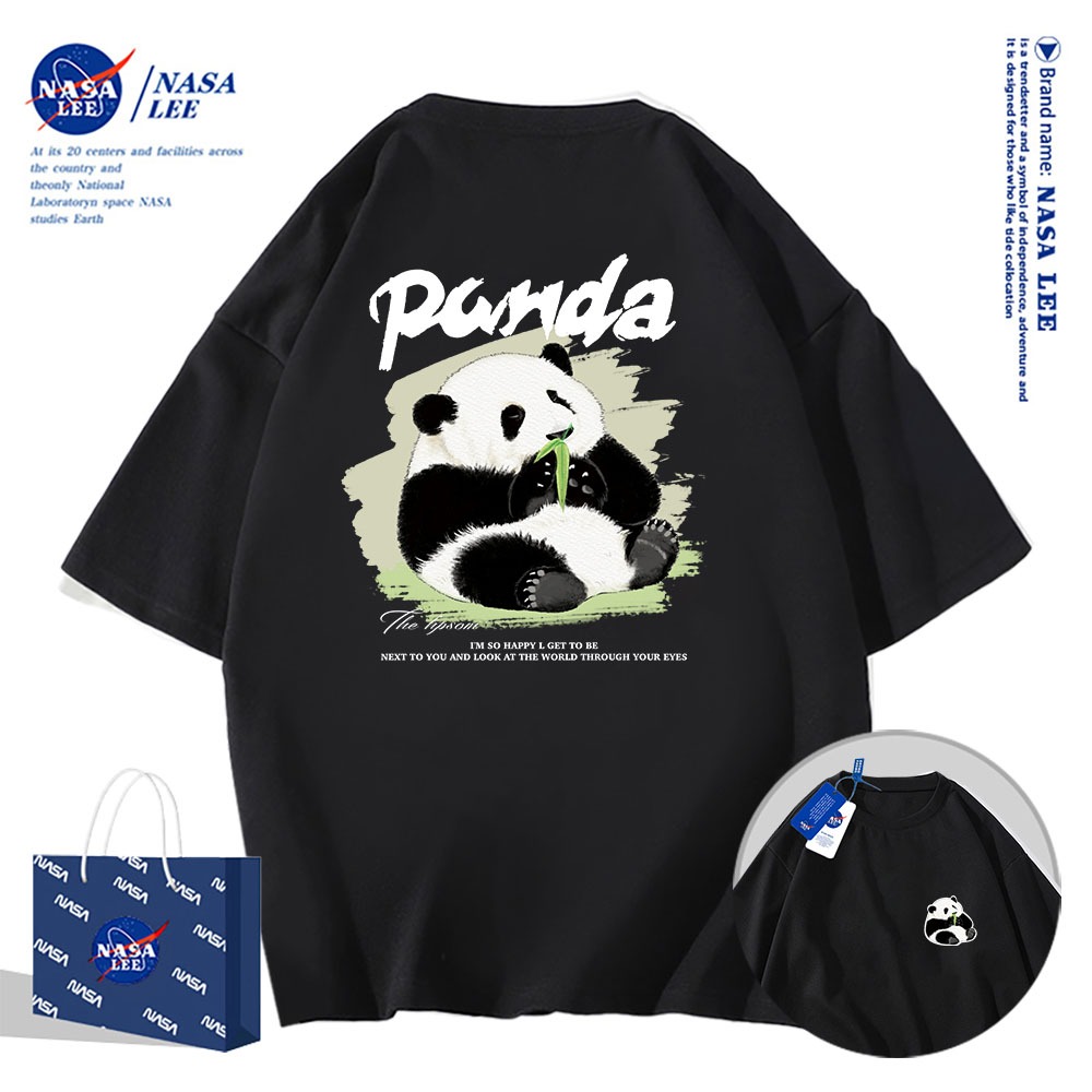 Nasa Áo Thun Khớp Ngắn Tay Nam Nữ Xu Hướng Hè 2024 Phong Cách Mới Rời Cặp Đôi Nửa Tay áo thun nam nữ