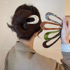 Trâm Cài Tóc Chữ u Phong Cách vintage Thanh Lịch Cao Cấp