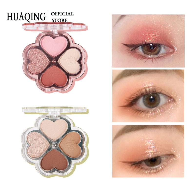 Bảng phấn mắt HUAQING 4 màu lì và ánh nhũ kết hợp thời trang | Shopee ...