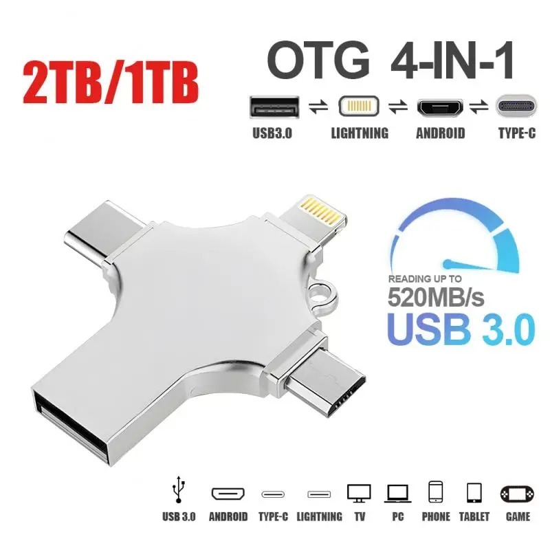 Usb 3.0 Tốc Độ Cao 4 Trong 1 2tb 2tb 1tb 64gb | Shopee Việt Nam